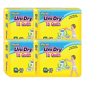 Combo 4 Tã Quần UniDry Gói Cực Đại XL48 (48 Miếng)